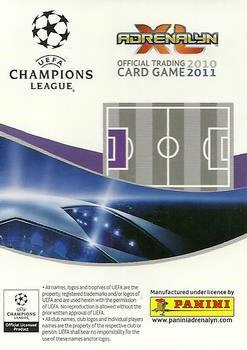 2010-11 Panini Adrenalyn XL UEFA Champions League #NNO Nuno Claro Back
