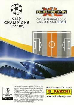 2010-11 Panini Adrenalyn XL UEFA Champions League #NNO Javier Zanetti Back