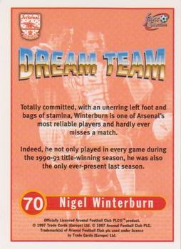 1997-98 Futera Arsenal Fans' Selection #70 Nigel Winterburn Back