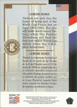 1994 Upper Deck World Cup Contenders English/Spanish - Honorary Captains #C7 Gordie Howe Back