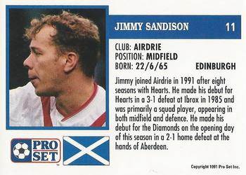 1991-92 Pro Set (Scotland) #11 Jimmy Sandison Back