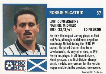 1991-92 Pro Set (Scotland) #37 Norrie McCathie Back