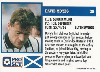 1991-92 Pro Set (Scotland) #39 David Moyes Back