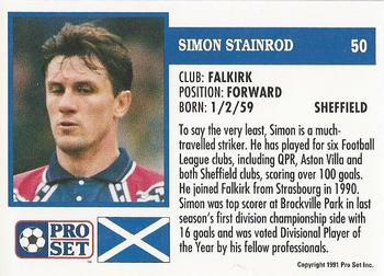 1991-92 Pro Set (Scotland) #50 Simon Stainrod Back