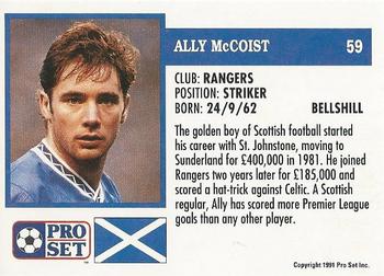 1991-92 Pro Set (Scotland) #59 Ally McCoist Back