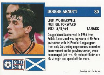 1991-92 Pro Set (Scotland) #80 Dougie Arnott Back