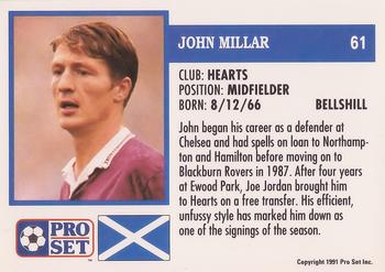1991-92 Pro Set (Scotland) #61 John Millar Back