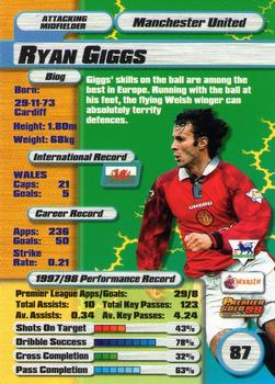 1998-99 Merlin Premier Gold 99 #87 Ryan Giggs Back