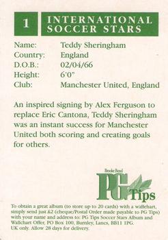 1998 Brooke Bond International Soccer Stars #1 Teddy Sheringham Back