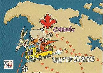 1994 Upper Deck World Cup Toons #110 Canada - United States Front