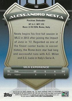 2013 Topps MLS #102 Alessandro Nesta Back