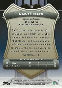 2013 Topps MLS #133 Matt Reis Back