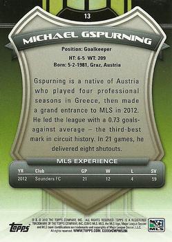 2013 Topps MLS #13 Michael Gspurning Back