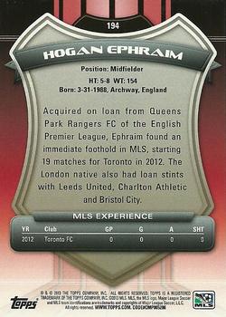 2013 Topps MLS #194 Hogan Ephraim Back