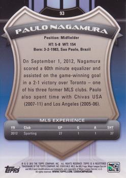 2013 Topps MLS #93 Paulo Nagamura Back