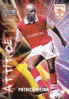 2000 Futera Fans Selection Arsenal #101 Patrick Vieira Front