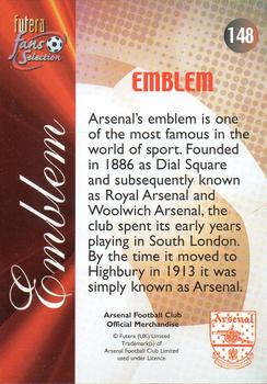 2000 Futera Fans Selection Arsenal #148 The Emblem - Arsenal Back