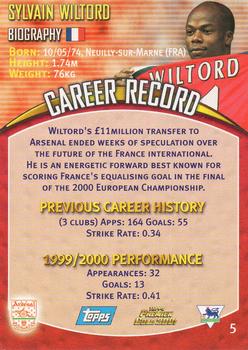 2000-01 Topps Premier Gold 2001 #5 Sylvain Wiltord Back