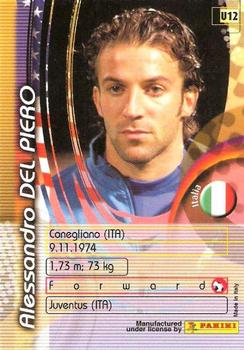 2002 Panini World Cup - USA Exclusives #U12 Alessandro Del Piero Back