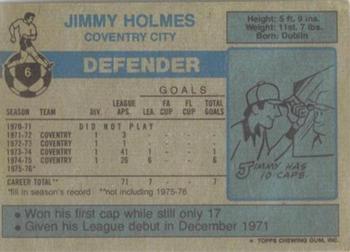 1976-77 Topps Footballer #6 Jimmy Holmes Back
