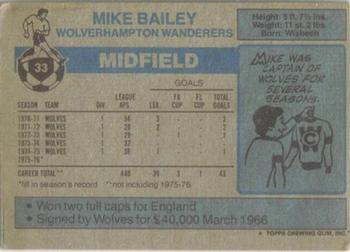 1976-77 Topps Footballer #33 Mike Bailey Back