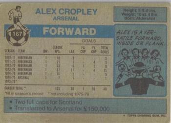 1976-77 Topps Footballer #167 Alex Cropley Back