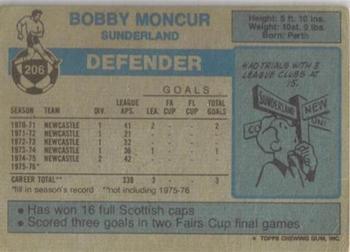 1976-77 Topps Footballer #206 Bobby Moncur Back
