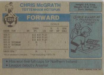 1976-77 Topps Footballer #229 Chris McGrath Back