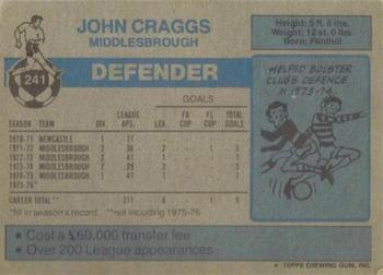 1976-77 Topps Footballer #241 John Craggs Back
