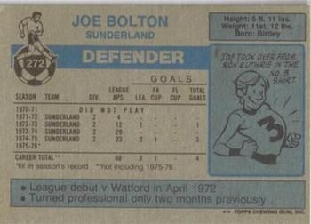 1976-77 Topps Footballer #272 Joe Bolton Back