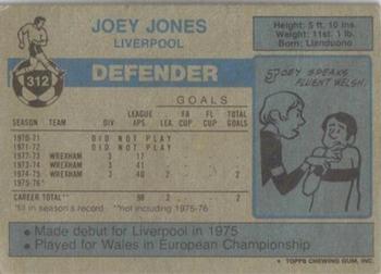 1976-77 Topps Footballer #312 Joey Jones Back
