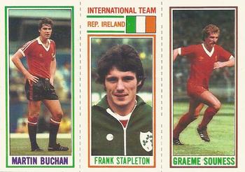 1981-82 Topps Footballer #49 / 187 / 69 Graeme Souness / Frank Stapleton / Martin Buchan Front