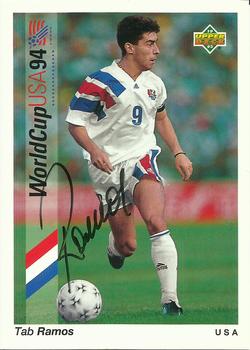 1993 Upper Deck World Cup Preview (English/Spanish) - USA Autographed Factory #9 Tab Ramos Front
