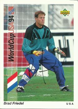 1993 Upper Deck World Cup Preview (English/Spanish) - USA Autographed Factory #18 Brad Friedel Front