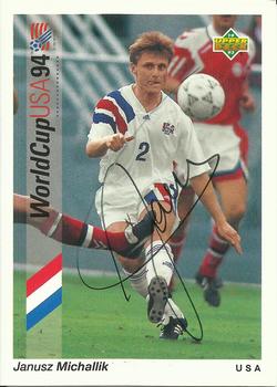 1993 Upper Deck World Cup Preview (English/Spanish) - USA Autographed Factory #29 Janusz Michallik Front