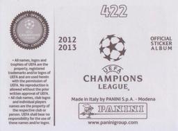 2012-13 Panini UEFA Champions League Stickers #422 Salomon Kalou Back