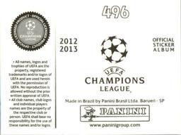 2012-13 Panini UEFA Champions League Stickers #496 Artem Dzyuba Back