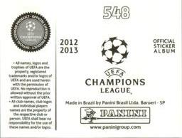 2012-13 Panini UEFA Champions League Stickers #548 Helder Barbosa Back