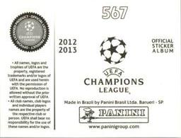 2012-13 Panini UEFA Champions League Stickers #567 Milan Baros Back