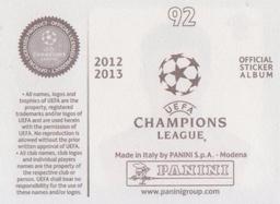 2012-13 Panini UEFA Champions League Stickers #92 Aaron Ramsey Back