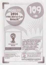 2013 Panini Road to 2014 FIFA World Cup Brazil Stickers #109 Joe Hart Back
