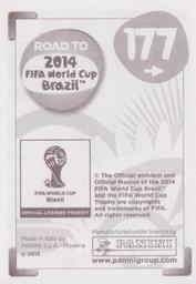 2013 Panini Road to 2014 FIFA World Cup Brazil Stickers #177 Aquivaldo Mosquera Back