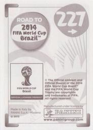 2013 Panini Road to 2014 FIFA World Cup Brazil Stickers #227 Paolo Guerrero Back