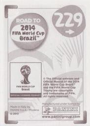 2013 Panini Road to 2014 FIFA World Cup Brazil Stickers #229 Dani Hernandez Back