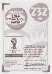2013 Panini Road to 2014 FIFA World Cup Brazil Stickers #232 Roberto Rosales Back