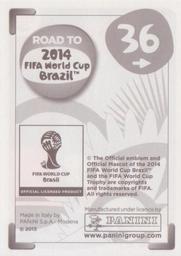 2013 Panini Road to 2014 FIFA World Cup Brazil Stickers #36 Pablo Osvaldo Back