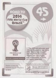 2013 Panini Road to 2014 FIFA World Cup Brazil Stickers #45 Sami Khedira Back