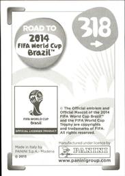2013 Panini Road to 2014 FIFA World Cup Brazil Stickers #318 Joao Moutinho Back