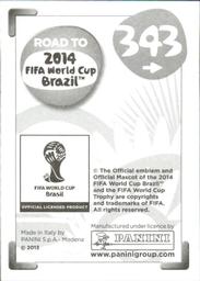 2013 Panini Road to 2014 FIFA World Cup Brazil Stickers #343 Martin Olsson Back