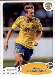 2013 Panini Road to 2014 FIFA World Cup Brazil Stickers #344 Adam Johansson Front